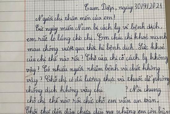Em trai viết thư cho chị ở xa, đọc kết cười ra nước mắt