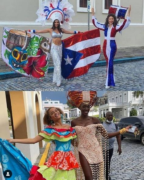 Đỗ Thị Hà lọt thỏm trước chiều cao gần 2m của Miss Dominica-11