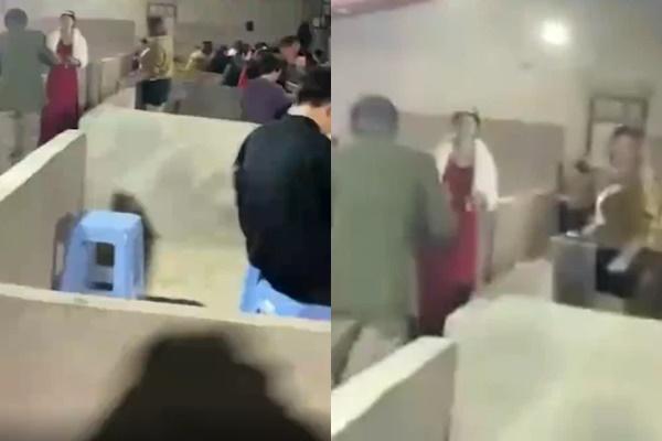 Cô dâu mặc hở bạo, làm trò phản cảm với chú rể trước mặt khách-4