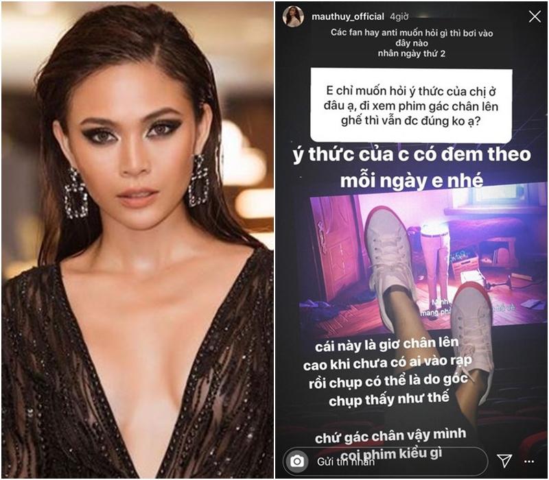 Văn Mai Hương ngồi lên biển cấm khi check-in trên tàu điện-6