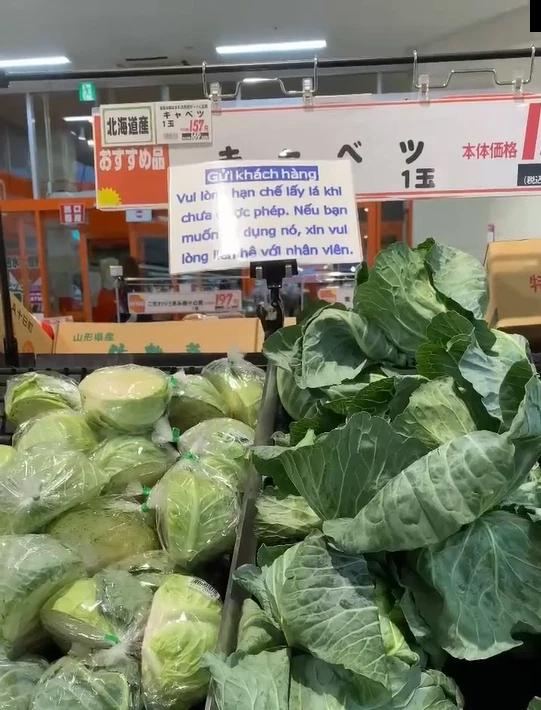 Đỏ mặt khi đọc bảng nhắc nhở bằng tiếng Việt trong siêu thị Nhật Bản-1