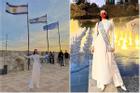 Kim Duyên ghi điểm vì mặc áo dài đi thăm địa điểm tôn giáo Israel