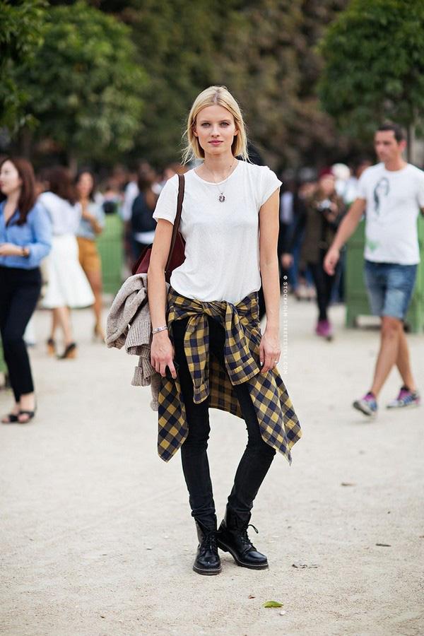 Muôn kiểu phối đồ với áo sơ mi caro sành điệu-7