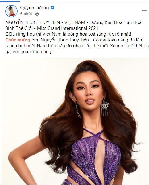 Sao Việt mất ngủ khi Thùy Tiên đăng quang Miss Grand 2021-11