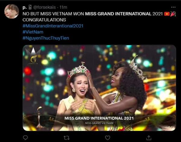 Phản ứng netizen quốc tế khi Thùy Tiên đăng quang Miss Grand International 2021-2