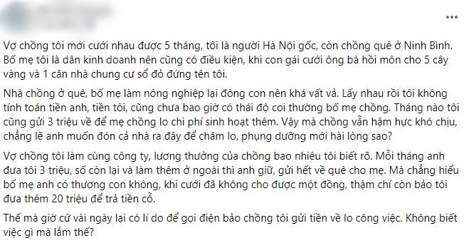 Chồng sĩ diện lăm le vàng hồi môn của vợ mang về cho mẹ xây nhà-1
