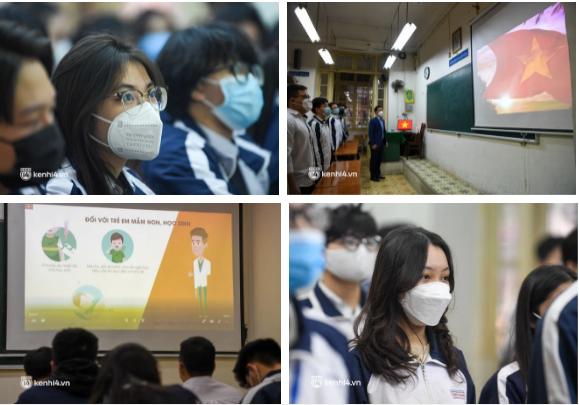 Học sinh lớp 12 ở Hà Nội đi học trở lại sau 7 tháng nghỉ dịch-5