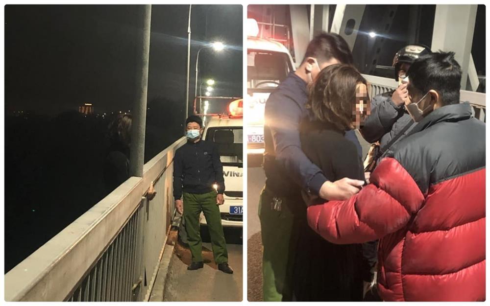 Buồn chuyện gia đình, cô gái lên cầu Thăng Long đòi tự tử giữa đêm-2