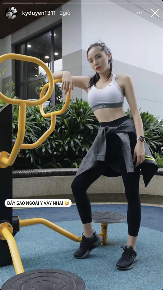 Tưởng đã bye bé mỡ, Kỳ Duyên bất ngờ khoe bụng xếp tầng-5