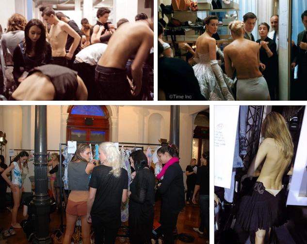 Sau sàn diễn là cảnh mẫu trần như nhộng thay đồ trước mặt người khác-3