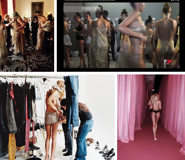 Sau sàn diễn là cảnh mẫu trần như nhộng thay đồ trước mặt người khác-4