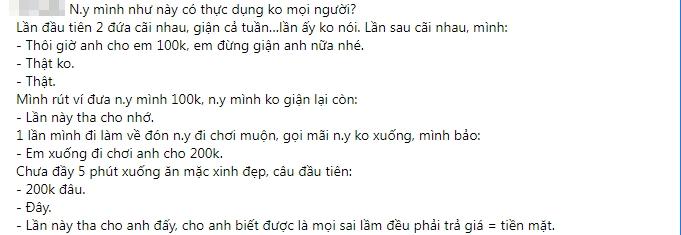 Thanh niên uất ức vì mỗi lần cãi nhau lại phải trả giá bằng tiền mặt-1