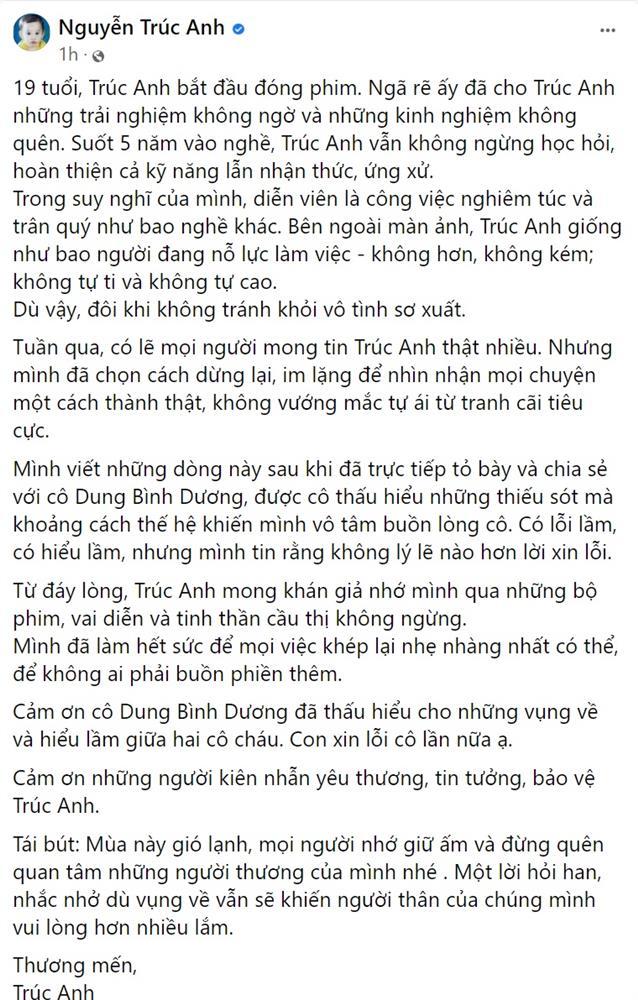 NSX Dung Bình Dương tố Trúc Anh nói dối gặp gỡ xin lỗi trực tiếp-2