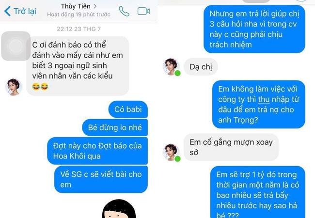 Chị Đặng Thu Thảo tung tin nhắn nợ nần với Thùy Tiên?-2