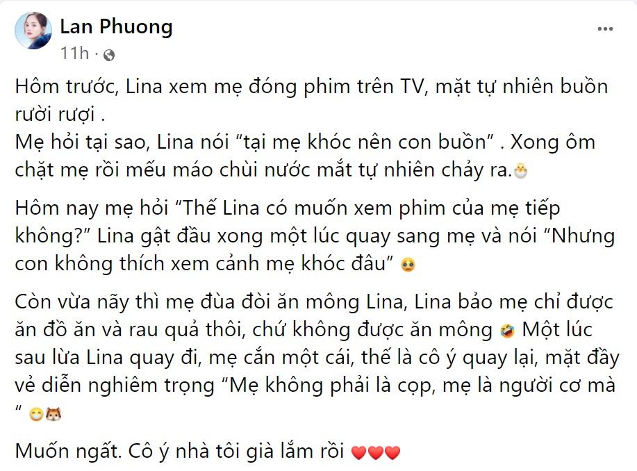 Con gái Lan Phương buồn rười rượi khi thấy mẹ khóc trong phim-2