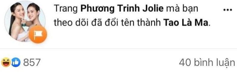 Facebook 1,2 triệu follower của 1 sao nữ Vbiz bị đổi tên khó đỡ-1