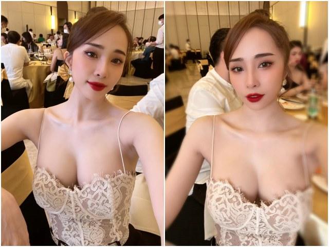 Quỳnh Nga khoe vòng 1 nặng trĩu, ai cũng chú ý người đàn ông bên cạnh-1