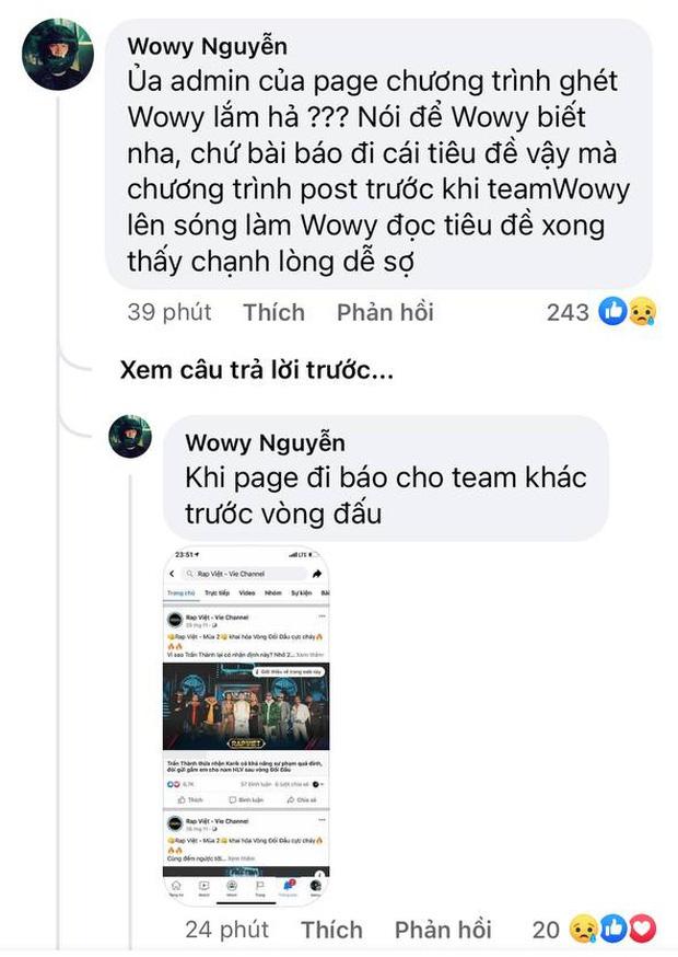 Karik lên tiếng khi Wowy chạnh lòng vì fanpage Rap Việt thiên vị team khác-1