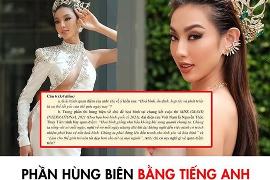 Phần hùng biện của Thùy Tiên xuất hiện trong đề thi Lịch sử