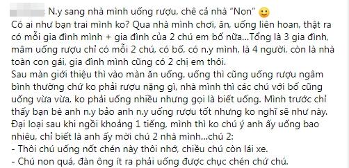 Thanh niên uống rượu hạ gục cả họ nhà bạn gái, còn chê quá xanh non-1