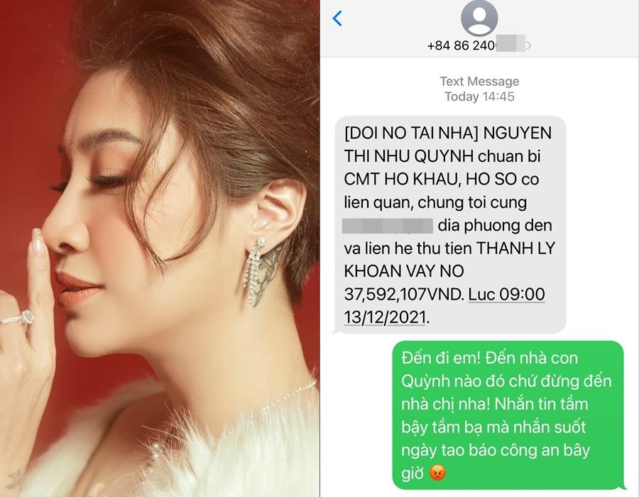 Mở đầu tin sao Việt là bức xúc khi bị dọa đòi nợ tận nhà của Pha Lê. Mắng kẻ này là xàm xí, nữ ca sĩ mỉa mai: "Chỉ em cái vì em cũng đang cần đòi nợ mấy nơi lắm".