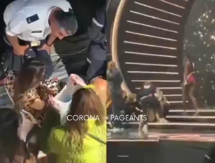 Hoa hậu chủ nhà xỉu ngay trên sân khấu tổng duyệt Miss Universe-2