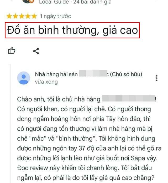 Bị khách chê đắt, chủ nhà hàng trả lời mượt như thủ khoa môn Văn-2
