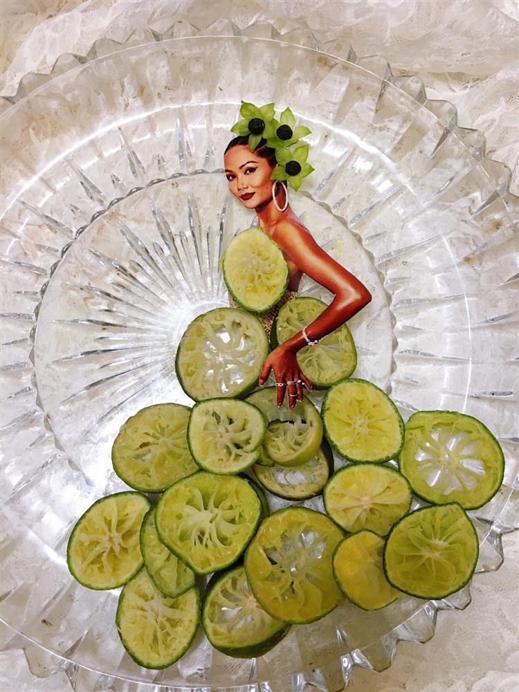 Độc lạ bộ sưu tập váy dạ hội từ rau củ, HHen Niê khen không tiếc lời-3