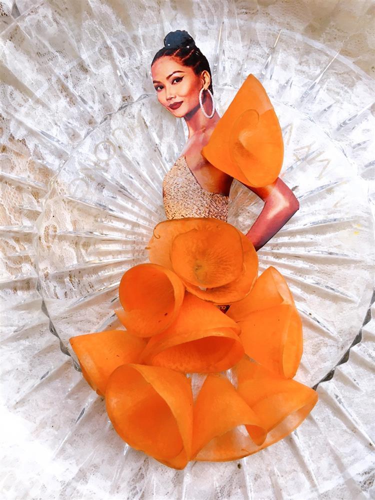 Độc lạ bộ sưu tập váy dạ hội từ rau củ, HHen Niê khen không tiếc lời-12