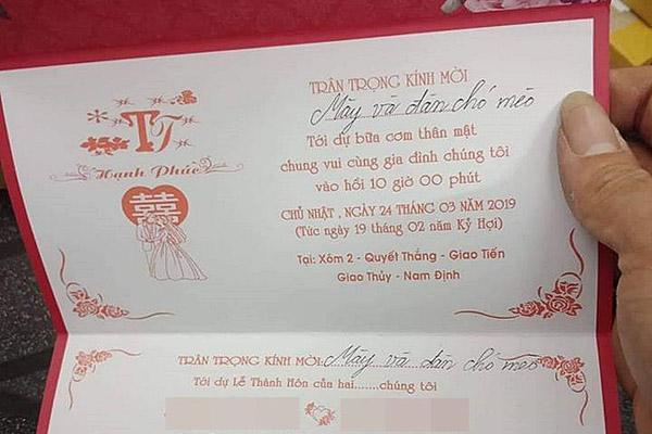 Xôn xao thiệp mời cưới ở Vũng Tàu có tên 3 cô dâu - 3 chú rể-3