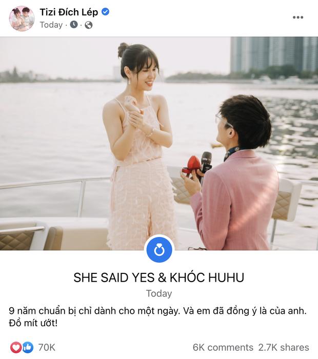 Hot couple Tizi Đích Lép cầu hôn thành công sau 9 năm yêu-1