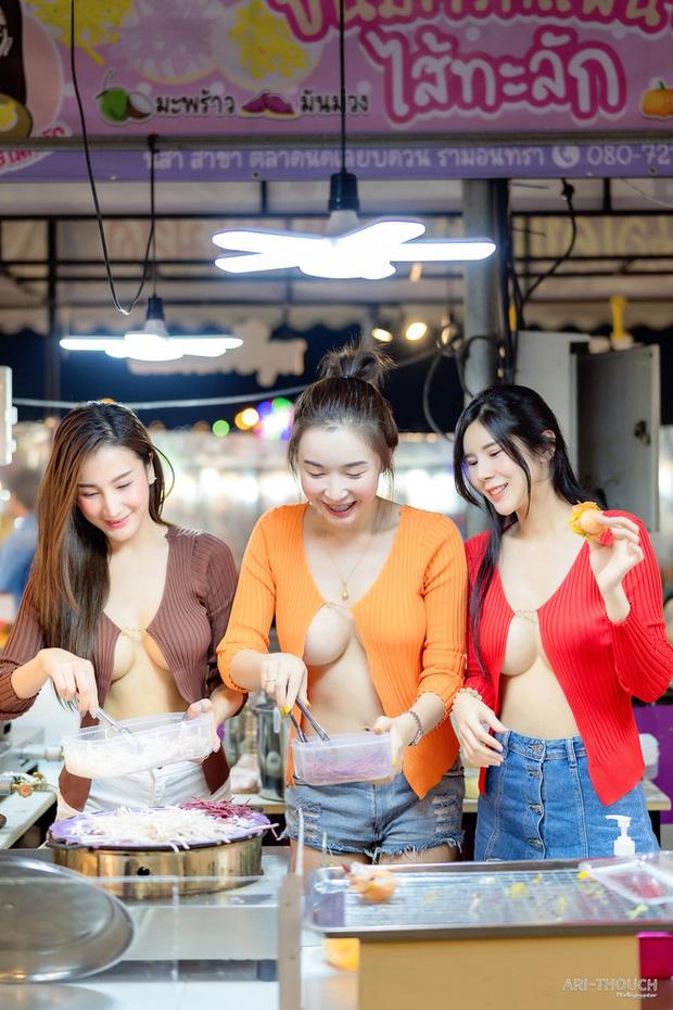 Gái xinh Thái Lan thi nhau mặc áo như sắp tụt hút khách hàng-8