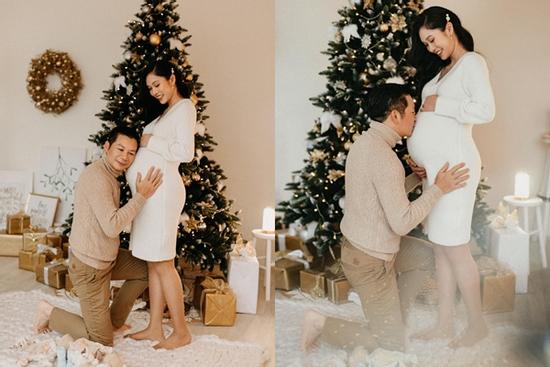 Nhan sắc chuẩn Á hậu của bà xã 'Shark' Hưng khi bầu bí