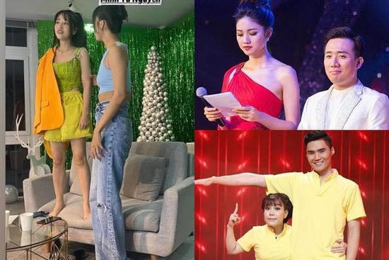 Loạt ảnh chênh lệch chiều cao kinh điển của showbiz Việt