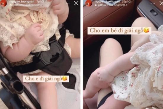 Á hậu Vbiz sinh con ở tuổi 21 hé lộ ảnh chồng làm bố bỉm