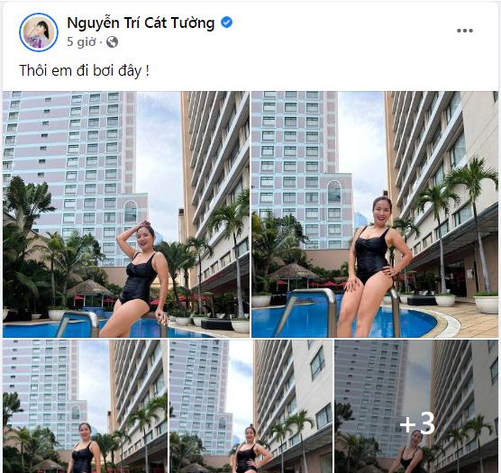 Cát Tường tự tin diện bikini khoe thân hình đẫy đà tuổi U50-1