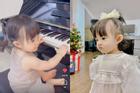 Ái nữ hơn 1 tuổi nhà sao đình đám trổ tài đánh piano 'điêu luyện'