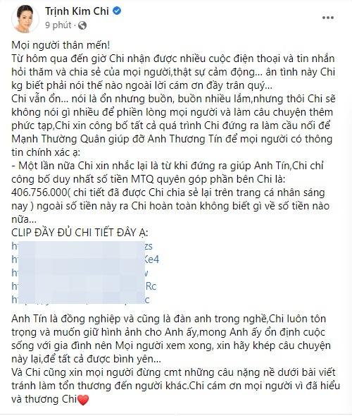 Bị Thương Tín tố ngược, Trịnh Kim Chi: Tôi buồn nhiều lắm-3