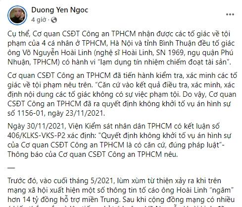 Phản ứng sao Việt khi Hoài Linh không bị khởi tố-2