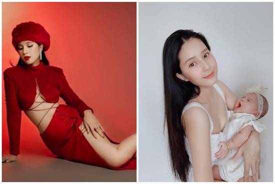 'Mẹ 1 con' Thiên An xả ảnh Noel mát mẻ, lộ chân ngực cực bạo