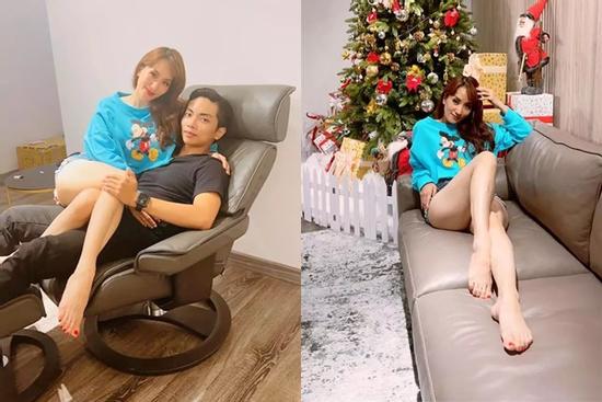 Khánh Thi tình tứ ngồi lên đùi Phan Hiển, ô hay quần đâu rồi?