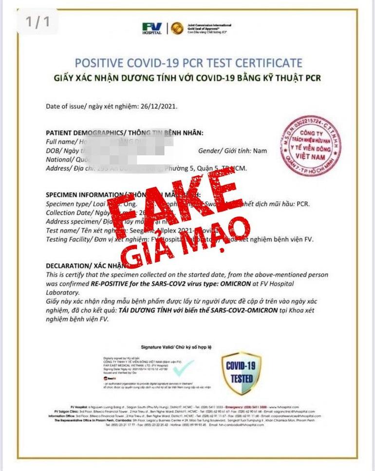 Thực hư Bệnh viện FV phát hiện bệnh nhân nhiễm chủng Omicron-1