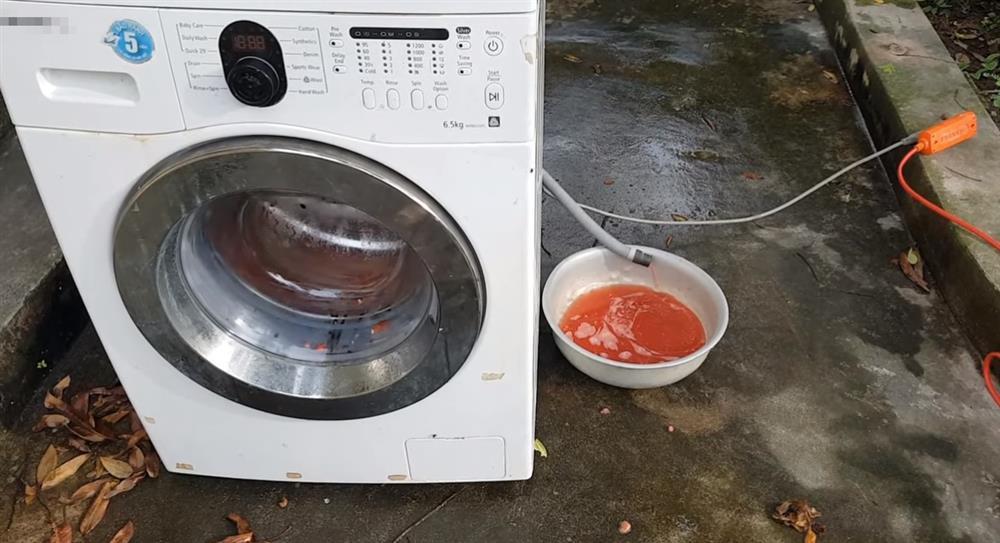 Hết hồn làm sạch lòng lợn bằng máy giặt hút triệu view-7