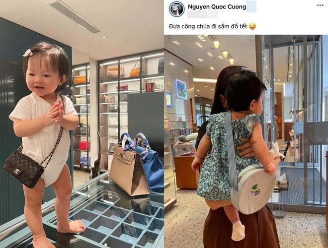 Cường Đô La đưa vợ và con gái gần 2 tuổi đi shopping như bà hoàng-6