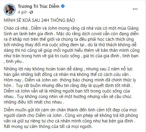 Á hậu Trương Tri Trúc Diễm tuyên bố ly hôn-2