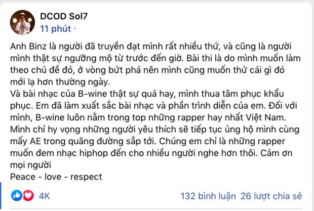 Bị loại cay đắng, Sol7 vẫn bênh Binz dù thầy biến trò thành bản sao-2