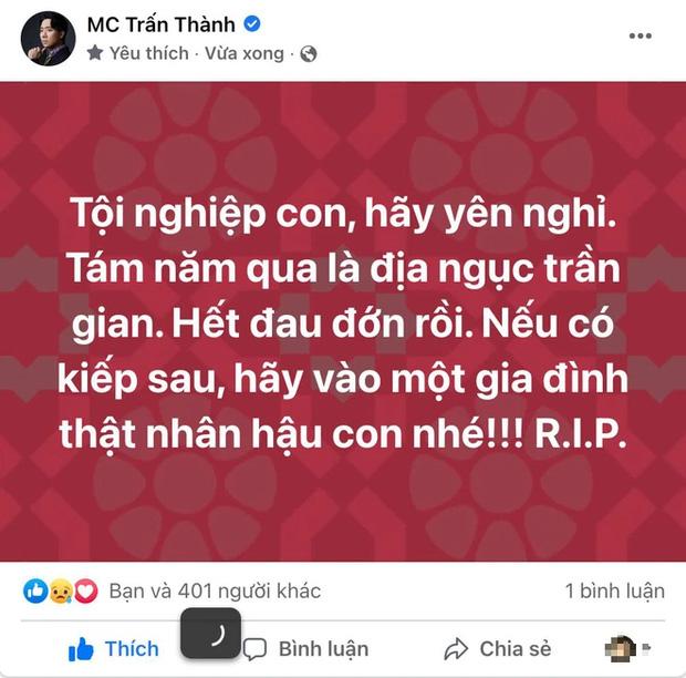 Trấn Thành lên tiếng về bé gái bị mẹ kế bạo hành đến tử vong-1