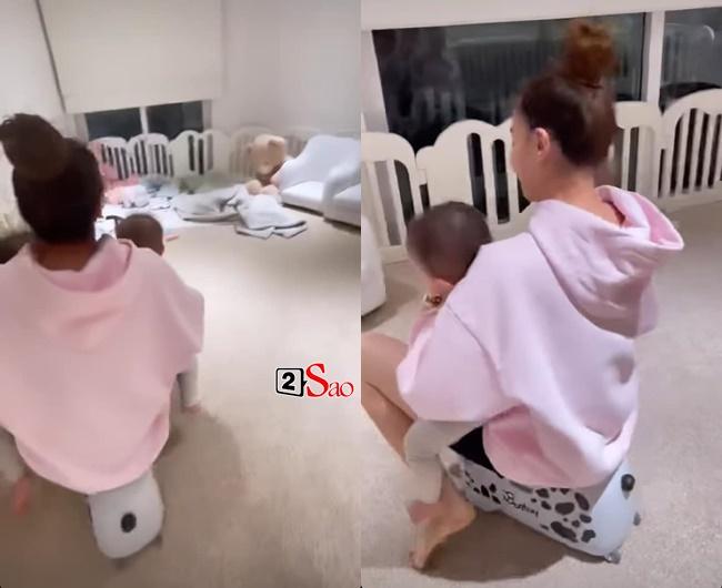 Hồ Ngọc Hà làm đủ trò cho con cười, nhìn vừa hài vừa thương-2