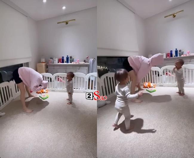 Hồ Ngọc Hà làm đủ trò cho con cười, nhìn vừa hài vừa thương-5