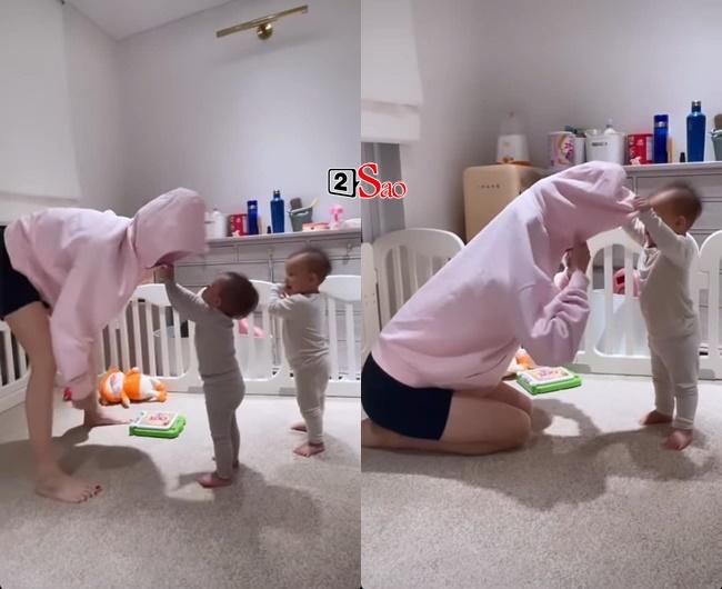 Hồ Ngọc Hà làm đủ trò cho con cười, nhìn vừa hài vừa thương-6